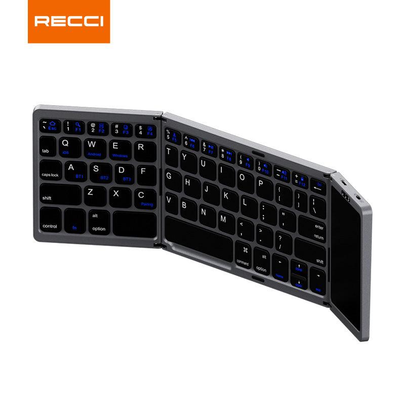 Recci RCS-K01 Triple folding touch Bluetooth Keyboard - reccimaxco