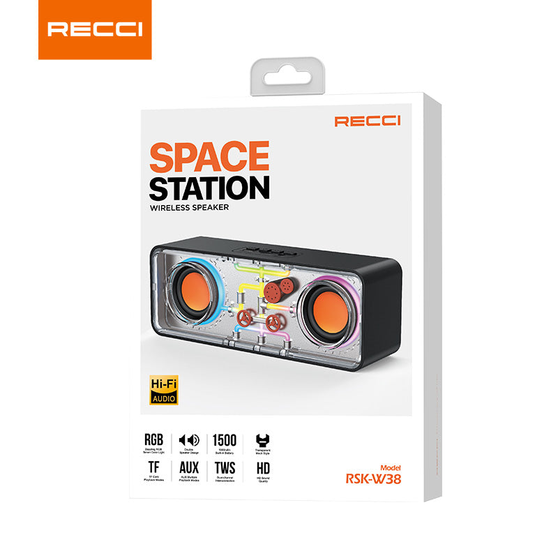 Recci RSK-W38 Space Station Wireless Bluetooth Speaker HIFI - reccimaxco