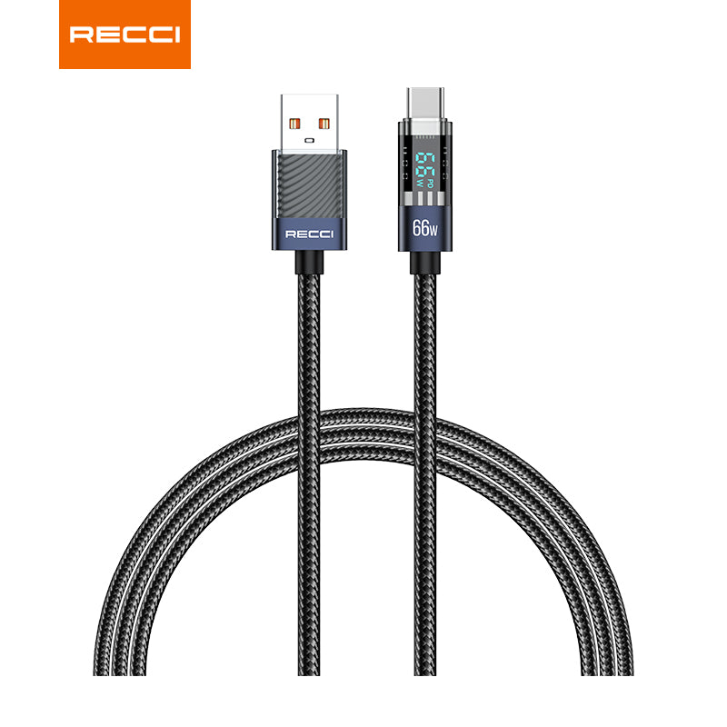 Recci RS16 Crystal Digital Display Charging Data Cable Series - reccimaxco