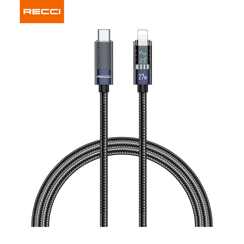 Recci RS16 Crystal Digital Display Charging Data Cable Series - reccimaxco