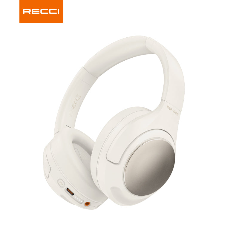 Recci REP-W86 ANC Over-Ear Headsets for Premium Noise-Canceling Comfort