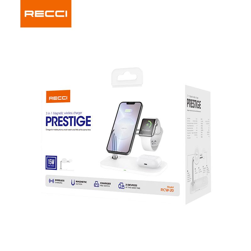 Recci RCW-20 3 in 1Magnetic wireless charger - reccimaxco